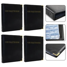 4Pack 480 Pocket Coin Storage Book Large Capacity Folder Collection Holder Album