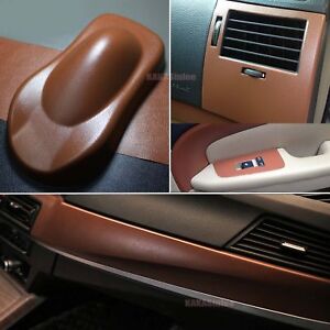 Details About Brown Matte Car Part Interior Leather Grain Texture Film Vinyl Wrap Sticker Ab