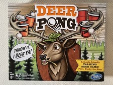 Deer Pong Game, Features Talking Deer Head and Music, With 6 Party Cups - NIB