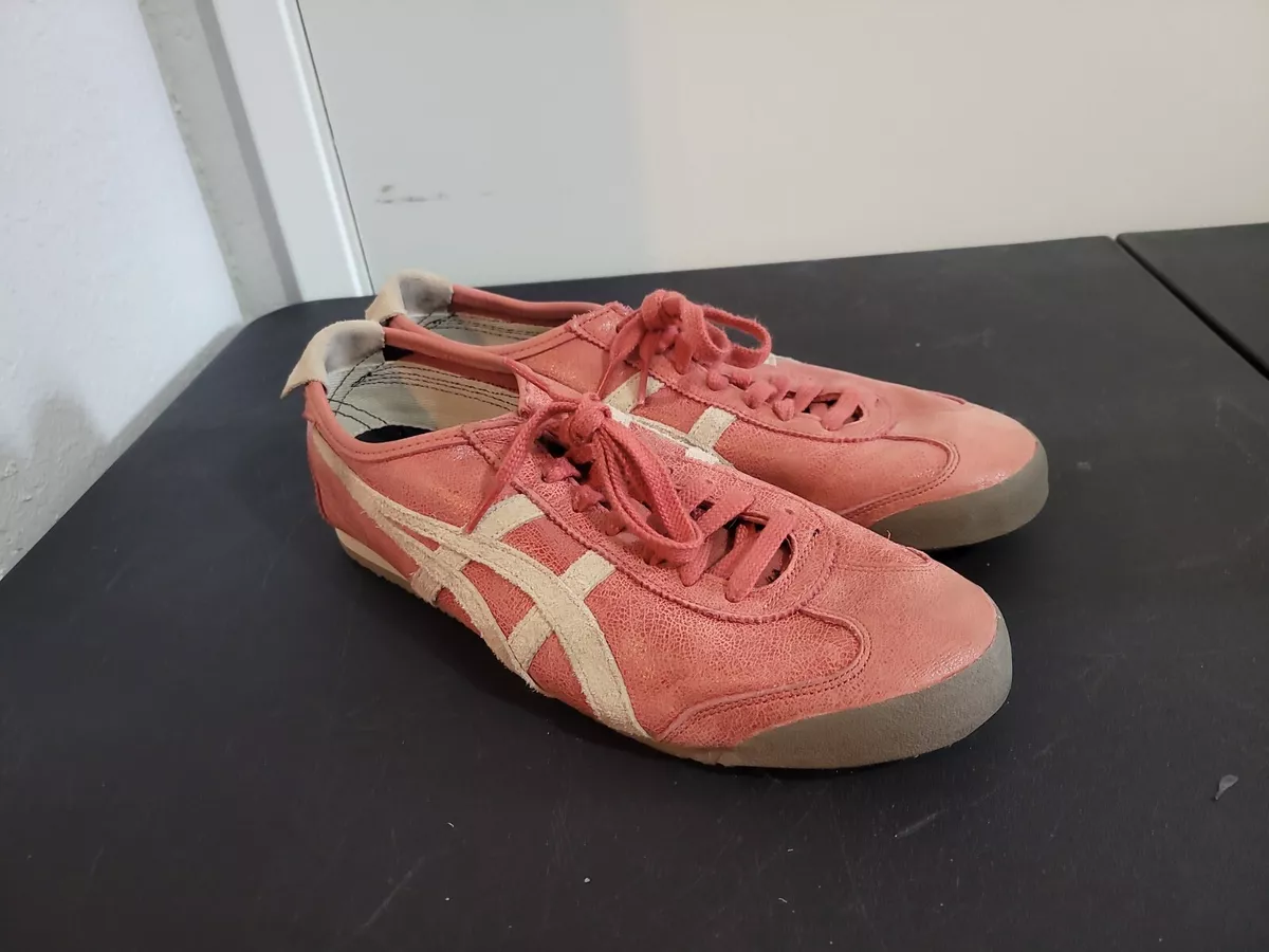 Onitsuka Tiger Mexico 66 SLIP-ON Low Top Men's Sneakers Pink & Gray Size 11  1/2