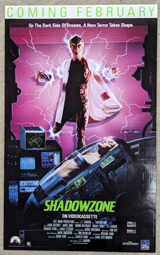 1989 Shadowzone Home Video Movie Poster 23X37 Rolled 1 Sheet Full Moon Horror