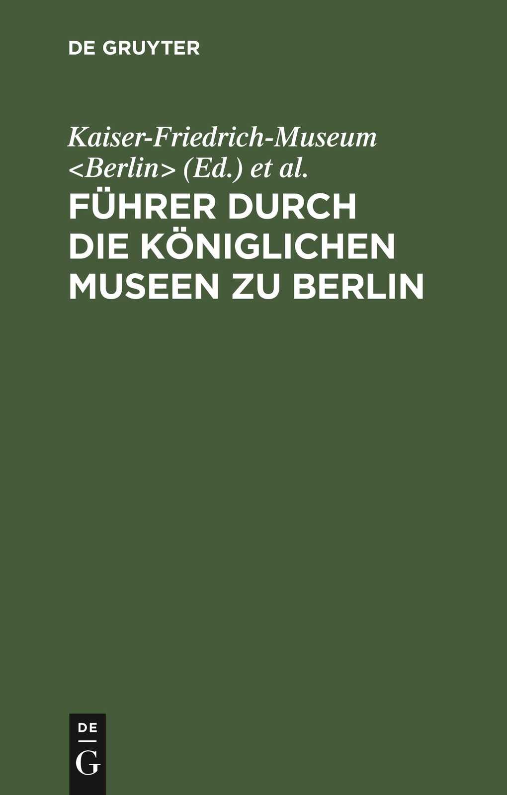 Thumbnail - Königliche Museen (u. A.) | Führer Durch Die Königlichen Museen Zu