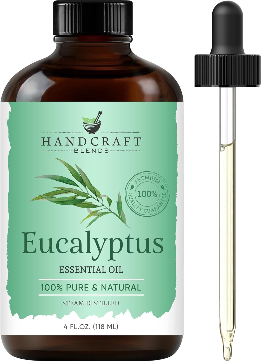100% Pure Eucalyptus Essential Oil - 4 Oz Handcrafted Natural Aromatherapy Blend  