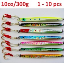 1-10 pcs 300g/10.5oz Vertical Speed Knife Butterfly Jigs Saltwater Fishing Lures