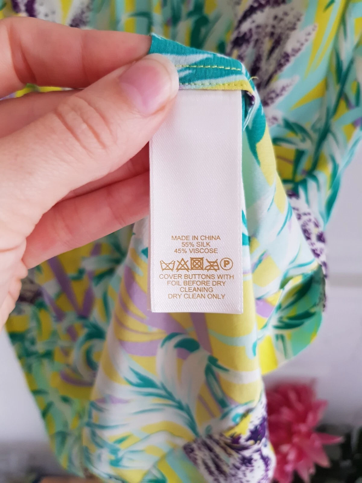 Abito midi floreale giallo e lilla Kate Spade taglia UK 10 misto seta immacolata