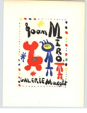1959 Mini Poster Joan Miro Lithograph ORIGINAL Print Gallery Maeght Paris 1949