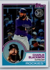2018 topps baseball series 2 charlie blackmon 1983 silver pack refractor #55