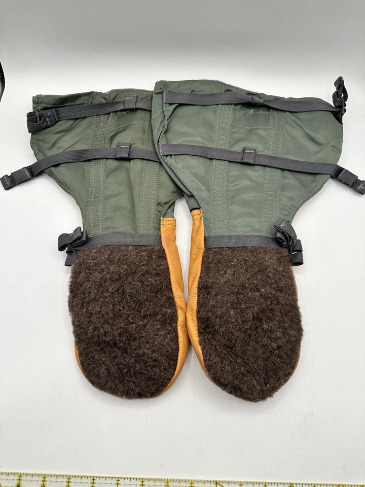 Illinois Glove Company US Military Flyers Mitón e Inserto de Lana Conjunto Mediano Foto 4 de 4