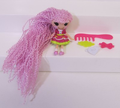 Lalaloopsy Jewel Sparkles Pink Long Hair Mini Doll Barrettes Brush