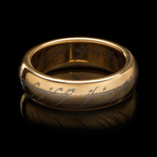 WETA Workshop - Lord of The Rings - The One Ring Gold Plated Tungsten , Size 6