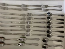 Oneida USA Flight Reliance Stainless Flatware Lot Of 30 Pcs Forks Spoons Knives