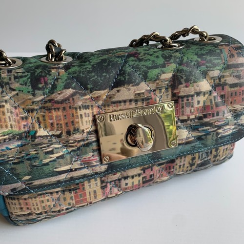 Russell & Bromley Quilty Mini bag NEW portofino Italy print quilted holiday - Picture 4 of 11