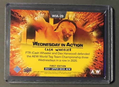 AEW Wednesday In Action CASH WHEELER # WIA - 29 Upper Deck Trading Card - Picture 2 of 2