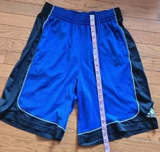Adidas Performance Athletic Shorts Youth Large Blue Black Sport Activewear