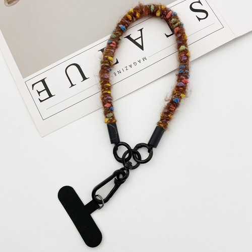 Handwoven Mobile Phone Lanyard Fiber Hanging Rope Phone Wrist Straps - Photo 14 sur 19