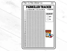 4087~~Painkiller Tracker Planner Stickers.