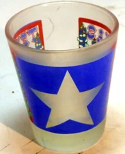 TEAXS Lone Star State  USA Shot Glass Souvenir blue red green