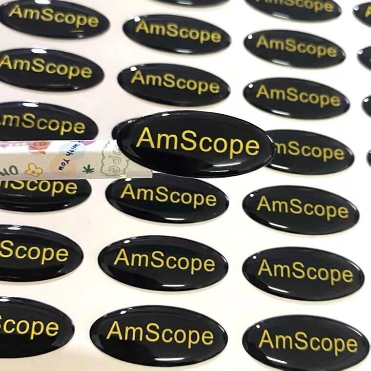 Pegatina personalizada de resina epoxi con logotipo de gel 3D etiqueta de cristal impermeable 1xA4 HOJA Foto 2 de 4