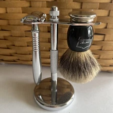 Parker Shave Set - Razor, Stand & Badger Brush