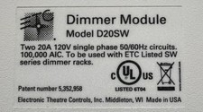 ETC D20SW : D20 SW : (two) 20AMP  120V single...