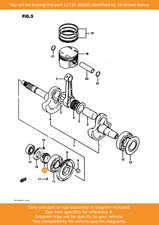 SUZUKI Sprocket, Drive (nt:21), 12731-38200 OEM