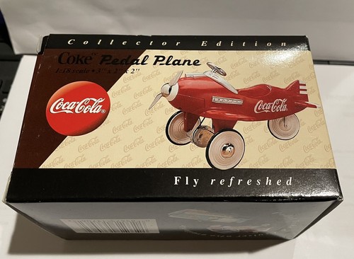NIB Xonex Miniature 1997 Coca Cola Pedal Air Plane 1/18 scale Diecast - Picture 4 of 10