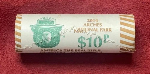 2014-P .25$ Roll of Quarters Arches National Park In Smokey The Bear Wrapper