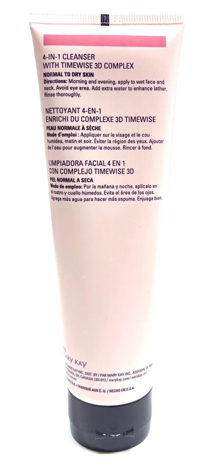 MARY KAY 4-IN-1 CLEANSER W/TIMEWISE 3D COMPLEX~217406~NORMAL TO DRY~NIB! - Image 3 of 4