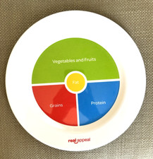 10" Inch Portion Control Plate Real Appeal Balanced Eating Healthy Nutrition