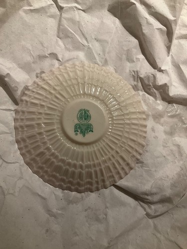 EXCELLENT CONDITION Belleek Pink And Ivory Cup & Saucer #0857 w/ Green Mark - Bild 3 von 5