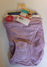 3 Radiant Vanity Fair String Bikini Style LAV/WH/BLU Size 6 Lavender white blue