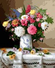 Clever Monsters Countryside Bouquet Paint By Number Kit Framed 16x20