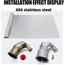 Exhaust Wrap Heat Shield Auto 304 stainless steel Muffler Wrap Insulation Armor
