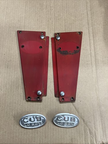 IH Farmall Cub Lo Boy Hood Supports With Emblems - Picture 4 of 9