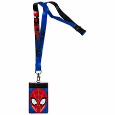 Marvel Spider-Man Face Logo ID Card Holder Lanyard Multi-Color
