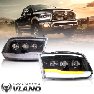 VLAND Full LED Projektor Scheinwerfer für 2009 2018 Dodge Ram 1500/2500/3500(E9)