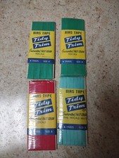 VTG TIDY TRIM Bias Tape Lot Percale Fast Color Sz 5 USA Made Green Red Blue