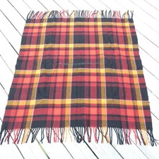 Pendleton Knockabouts Tartan Plaid Poncho Cape Lap Blanket Vintage Made in USA