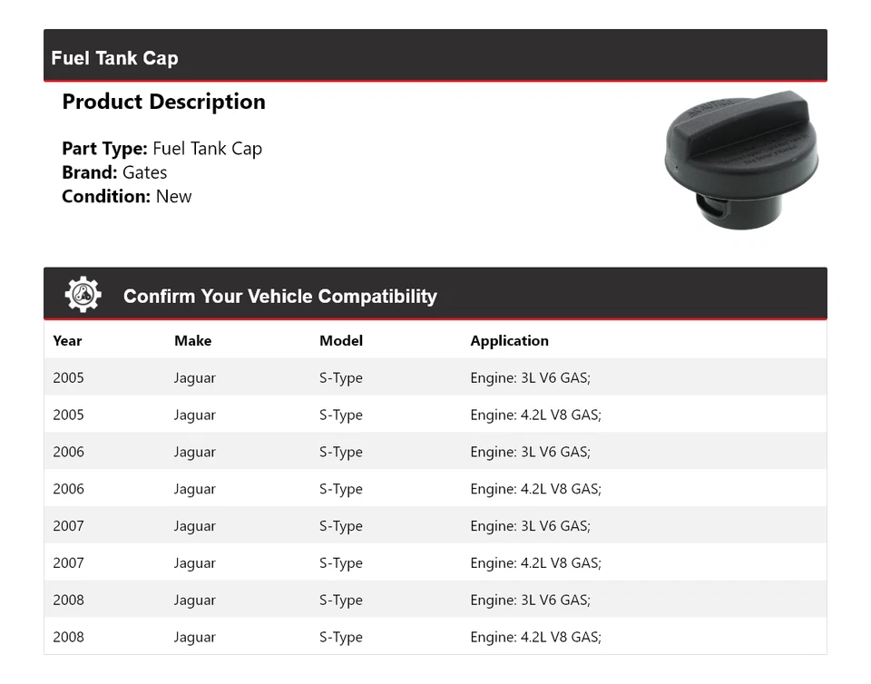 Puertas tapa tanque combustible Jaguar S-Type 2005-2008 2006 2007 Foto 2 de 4