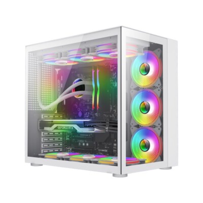 Gaming PC Gehäuse Mid Tower  ATX M ATX ITX Tempered Glass