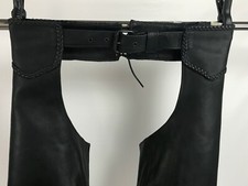 Leather Motorcycle Chaps - Large- Made in USA - Heavy Weight Leather over 4 lbs