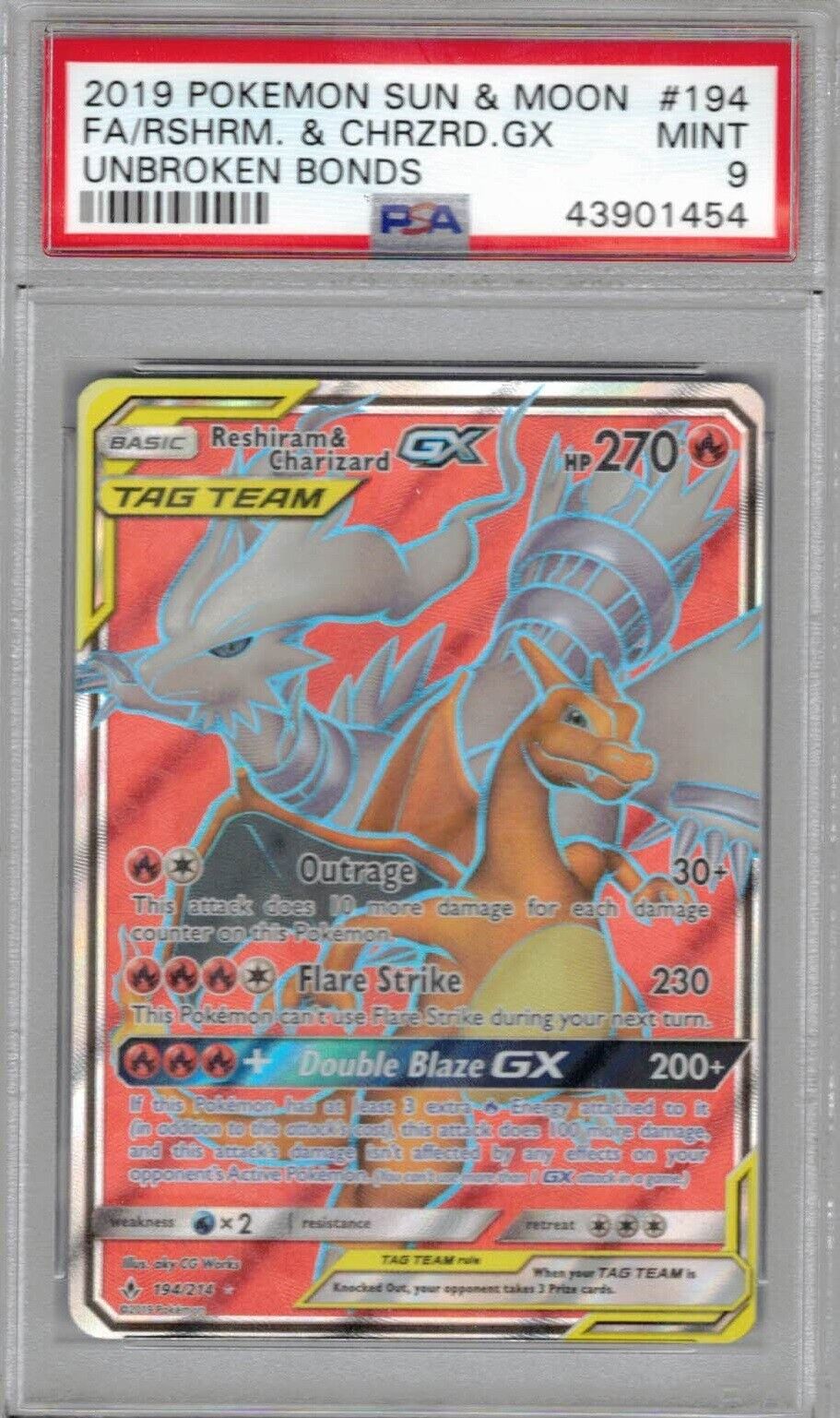 Reshiram & Charizard GX #194 Prices, Pokemon Unbroken Bonds