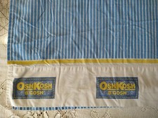 Vintage OSHKOSH B'GOSH Sheet Twin Bed Flat Striped Meadowbrook GUC Flawed