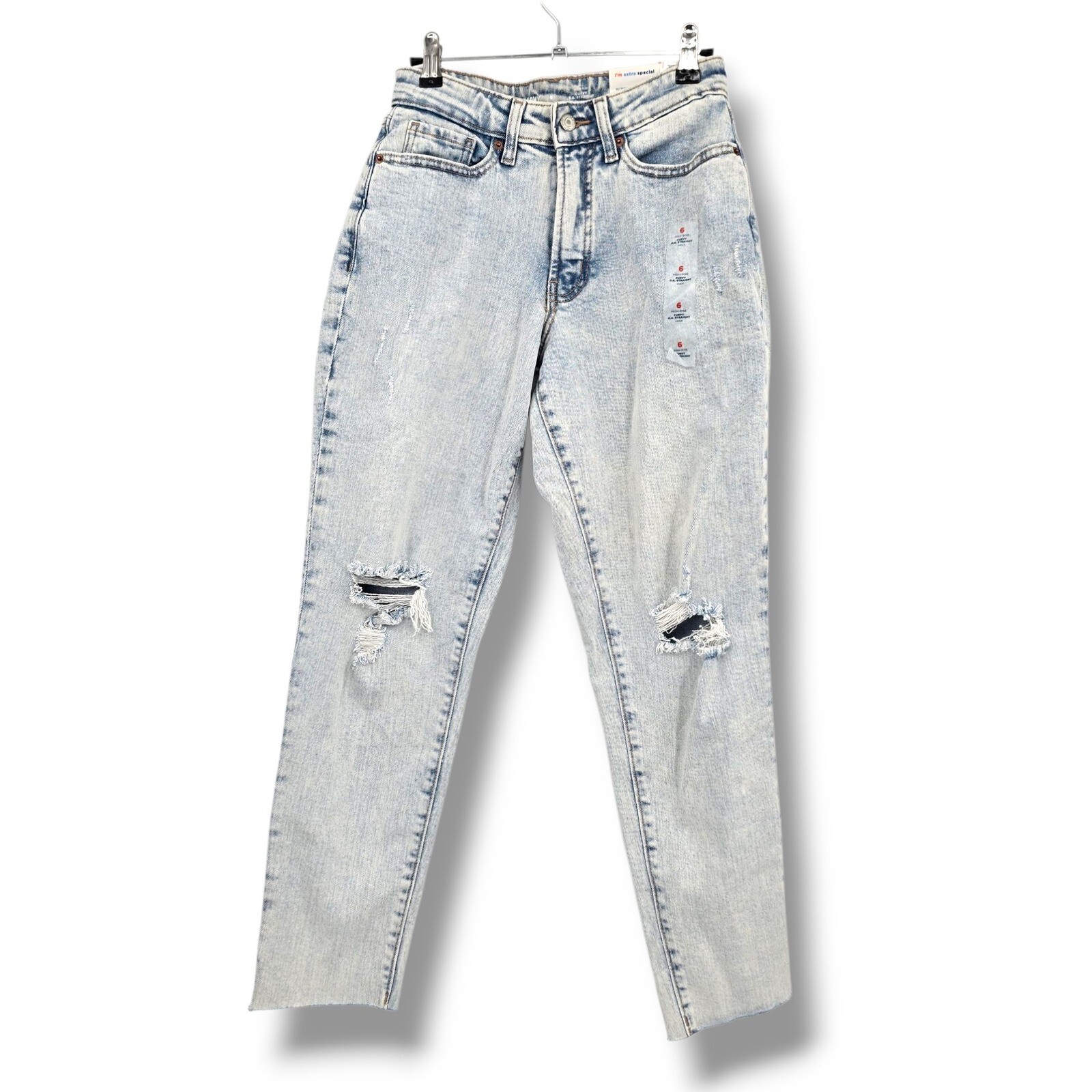 Old Navy High-Rise Curvy OG Straight Ankle Distressed Jeans Size 6