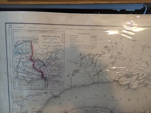 1875 Antique Map NEW YORK STATE by Frank A. Gray - Approximately 26.5" x 17-3/8" - Picture 7 of 9