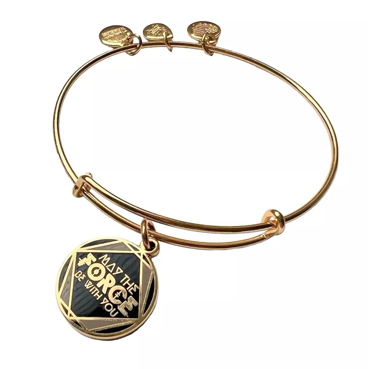 Disney ALEX AND ANI Star Wars May the Force Be With You GOLD Charm
