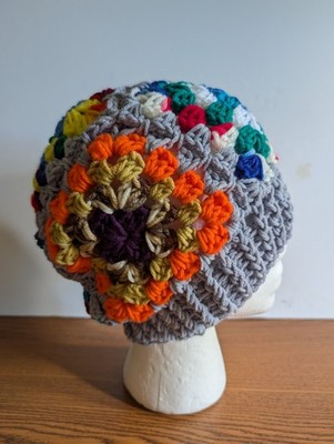 Hand Crocheted Granny Square Hat