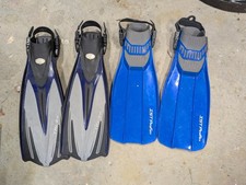 Scuba Dive Fins Flippers snorkle goggles bag etc., 2 SETS
