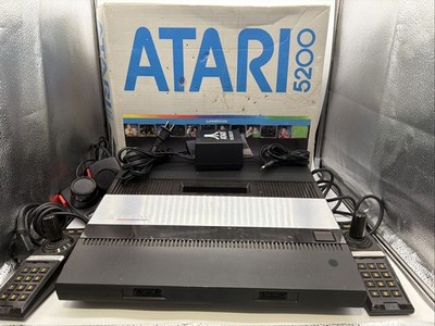 Atari 5200 Game Console w/ Box, 2 controllers, Power Supply-untested Powers On