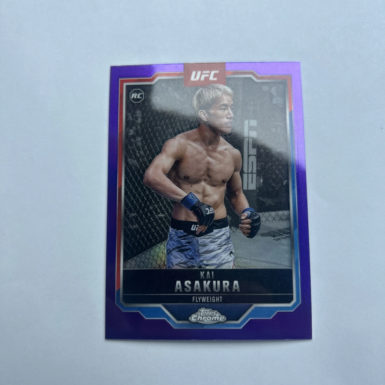2025 Topps Chrome UFC Kai Asakura #161 Purple RC